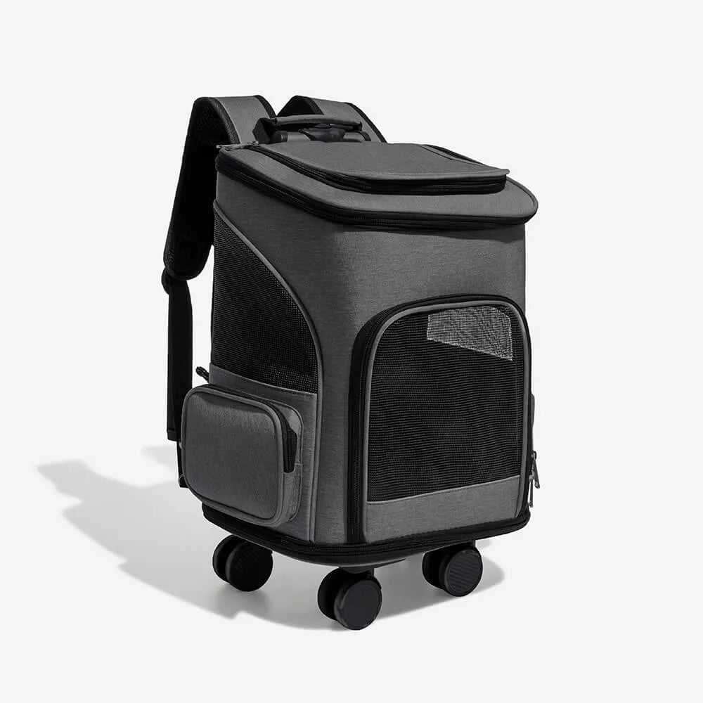 Airline Approved Pet Bag with Wheels Rolling Pet Carrier