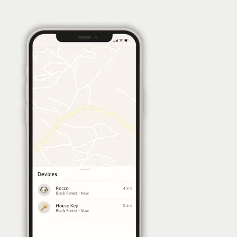 mobile application in use which is intended for the Airtag pet collar