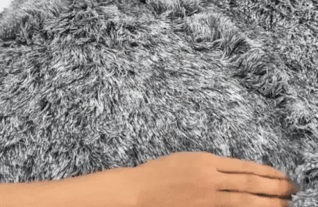 fluffy surface texture shown up close for a cosy feel