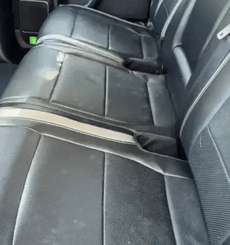 Dog jumps into car onto hard bottom car seat cover for dogs