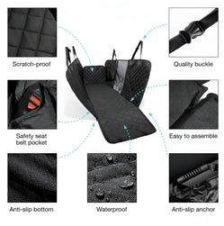 Detailed view of hammock features: anchor, buckle, belt pocket, waterproof