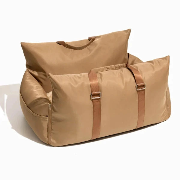 Double brown seat with reinforced straps