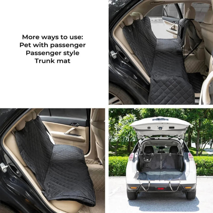Three layout styles: backseat, bench setup, and trunk cargo mat