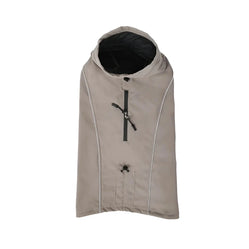 Brown large dog fleece jacket shown on a white background