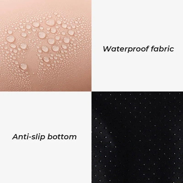 Waterproof fabric and anti-slip bottom of a car travel bag for pets.
